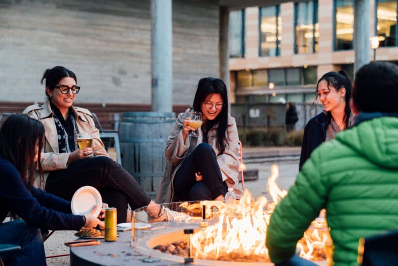 Bay Meadows Happy Hour Bocce Fire Pit